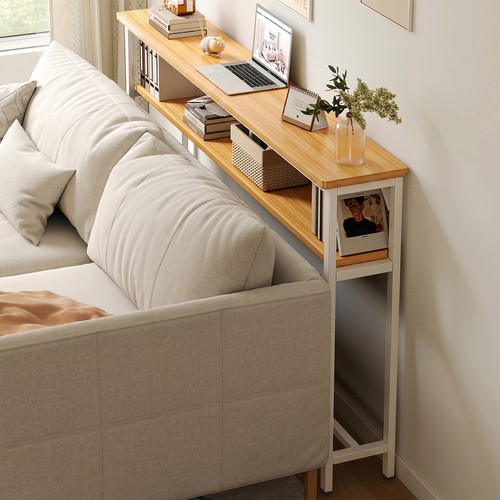 Slim console table behind - slim, sofa