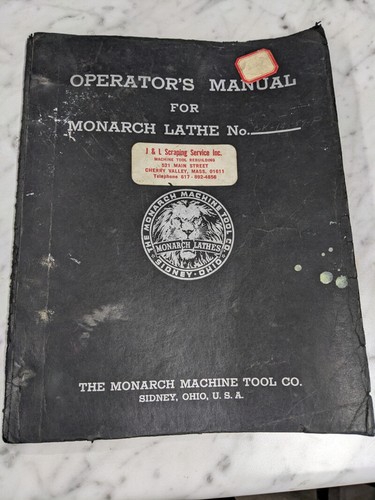 Monarch operator manual - monarch,