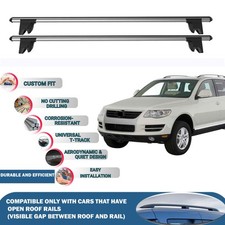 Car Roof Bars Cross Bars for Vw Touareg 2003-2010 Roof Rack Lockable 2X Grey