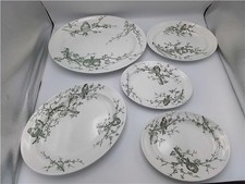 5x Antique George Jones Almond Design Plates/Platters
