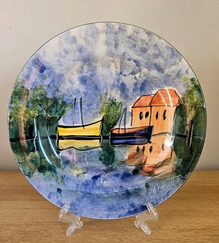 Rye pottery hand painted - pottery, plate