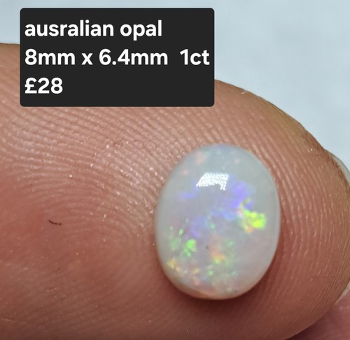 Australian white opal - australian, oval