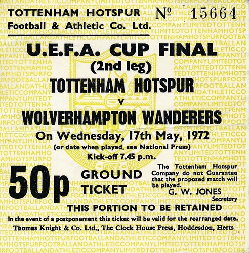 Ticket uefa cup final 1972 - uefa,