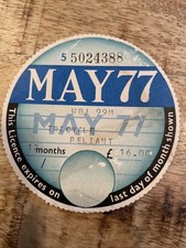 Very Rare Vintage Tax Disc May 1977 ### Reliant Tricycle ###