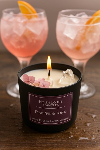 Large scented candle pink gin - pink,