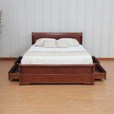 Mahogany Sleigh Bed Frame with