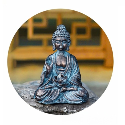 Resin buddha statue with - statue, solar