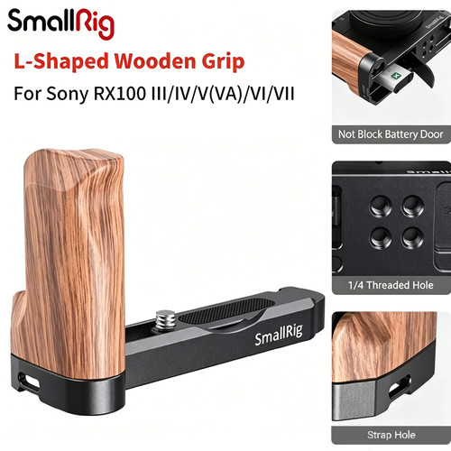 Smallrig shaped wooden grip - l-shaped,