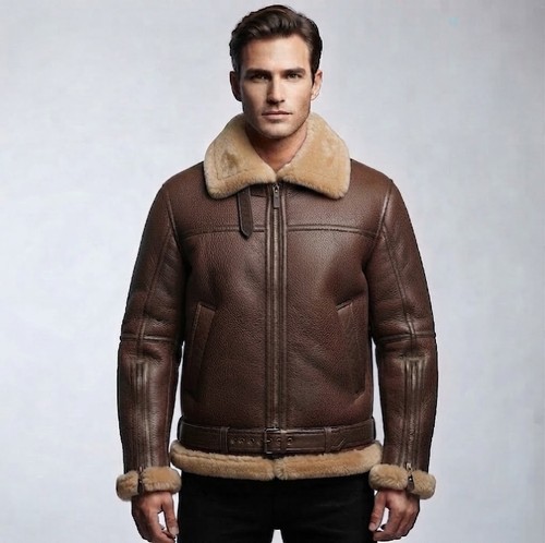 Men shearling leather - men's, b3