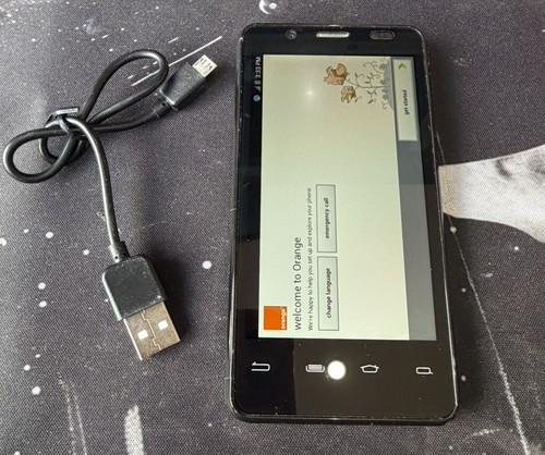 Orange android mobile phone - orange,