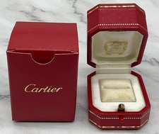 CARTIER Red & Gold Ring Box - 2.2”  x 1.8” x 1.78".