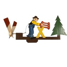 Lumberjack Folk Art Whirligig