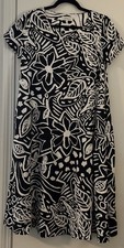 SAHARA Black/White Linen Midi