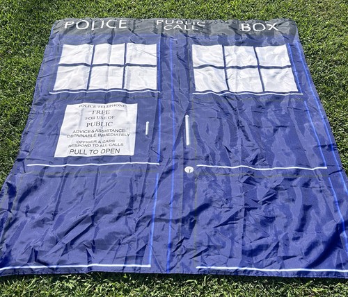 Who tardis fabric shower - dr,