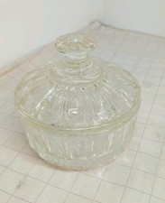 4" Pressed Glass Trinket /