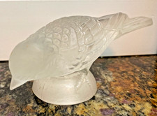 Vintage Frosted Glass Sparrow