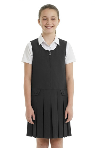 Girls pinafore box pleated - pinafore,