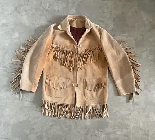 Vintage handmade fringe suede - vintage,