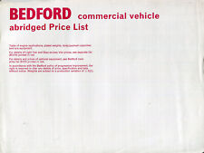 Bedford J1 J2 J3 J4 J5 J6 KA-KM VA RS RL 1969 UK market PRICES & SPECIFICATIONS