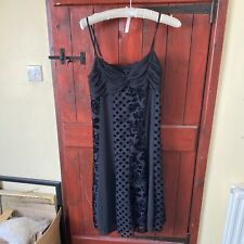 Per Una Black 1950s Style Devore Evening Dress Size 16