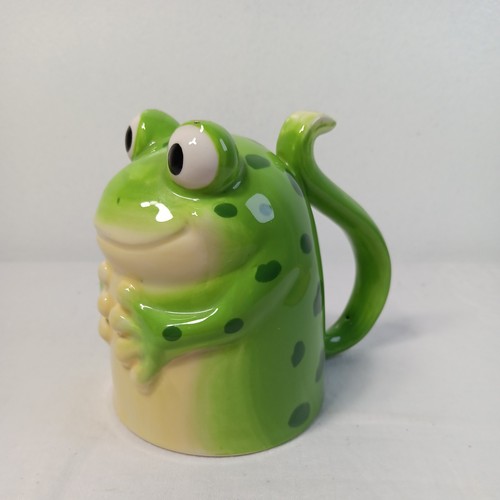 Upside down adorable frog mug - upside-down,