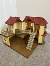 Sylvanian Families Beechwood Manor With Railings, Stairs And Insert VGC