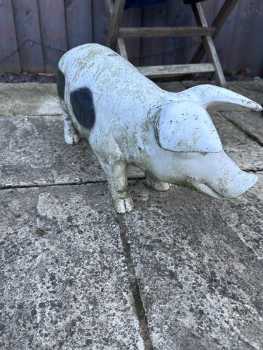 Vintage resin butchers pig - butchers,