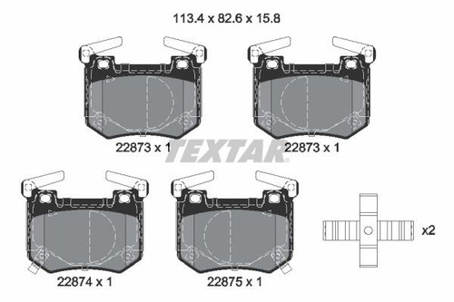 Textar 2287301 rear - 2287301, brake