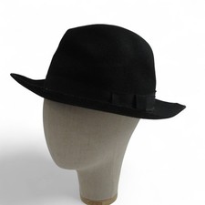 Wincanton P. J Powell Hat 59cm Black Felt Unisex Adult Headwear - Preloved