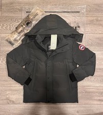 Canada Goose Wyndham Parka Puffer Jacket/Coat - Grey Red Parka Badge Size Medium