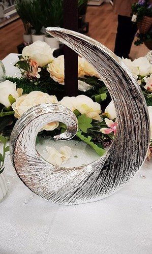 Elegant brushed swirl ornament - brushed,