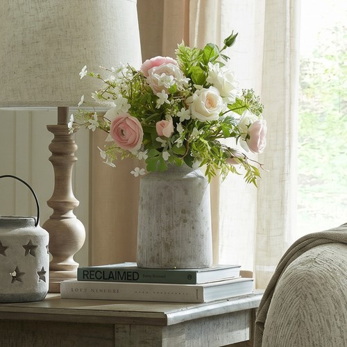 New bloomville stone urn vase - new,