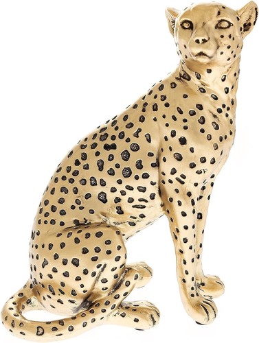 Cheetah figurine elegant gold - elegant,