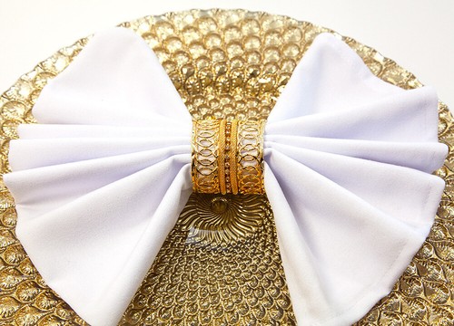 Christmas metal napkin - napkin, rings