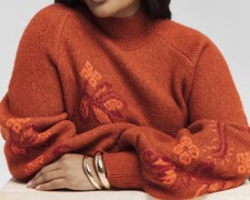 Joe Brown’s Perfectly Paisley Rust Jumper Size 28 NWT