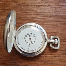 Metal Gents half hunter Pocket Watch Working 