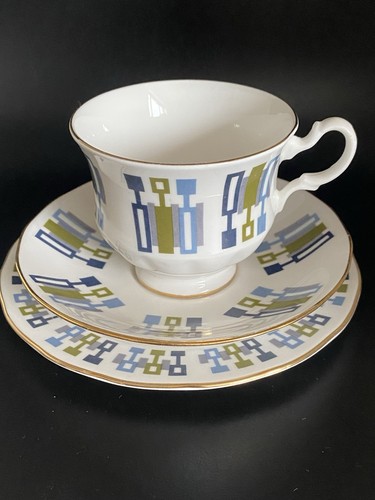 Retro 1970s trio tea cup - retro, plate