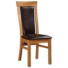 SOLID OAK DINING CHAIR x 2