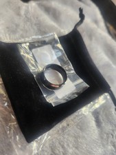 New Black Tungsten Carbide Band Ring 8mm size P