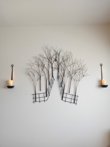 Rustic black candle - candle, wall