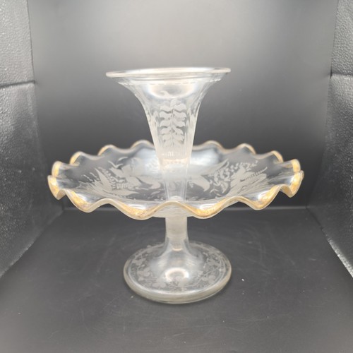 Stunning clear etched - stunning, glass