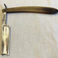 Antique "The Old English Razor" Straight & Celluloid Manhattan Cutlery Sheffield