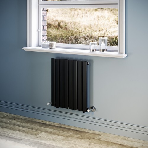 Black radiator flat - black, panel