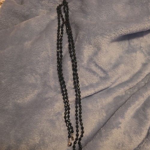 Vintage jet black crystal - vintage,