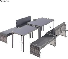 Rattan Dining Table and 8 seater Outdoor Furniture Set