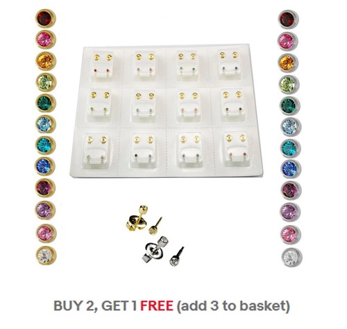 Sterile ear piercing studs - sterile,