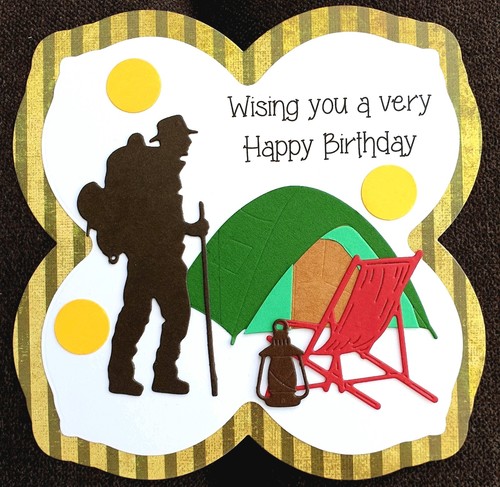 Handmade card topper men - handmade,