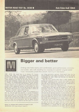 Auto Union Audi 100 LS 4-dr Road Test 1969 UK Market Foldout Brochure Motor