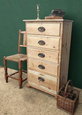 Tall Rustic Pine Chest Of