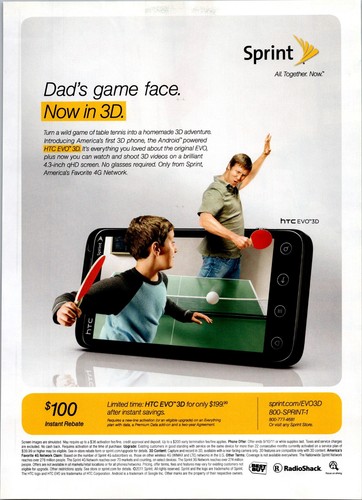 2011 sprint htc - evo, 3d